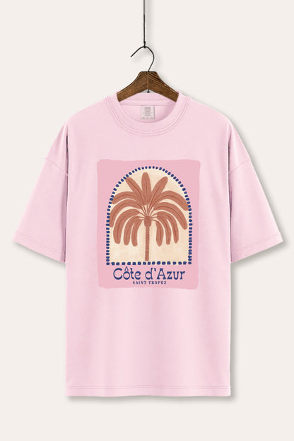 Tropical Palm Graphic Tee Women's Comfort Fit
