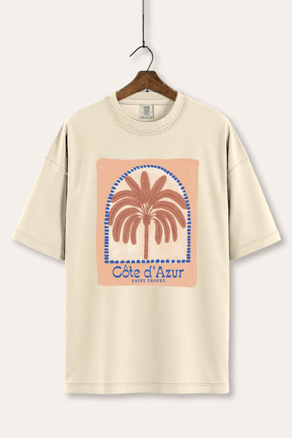 Tropical Palm Graphic Tee Women's Comfort Fit