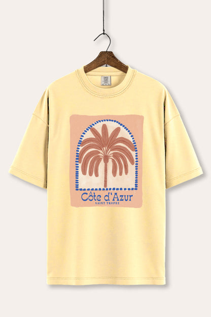 Tropical Palm Graphic Tee Women's Comfort Fit