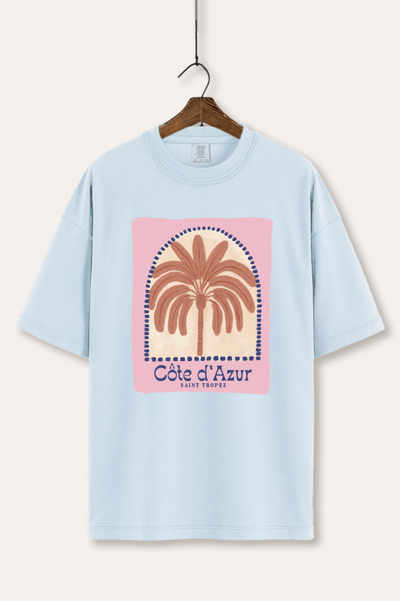 Tropical Palm Graphic Tee Women's Comfort Fit