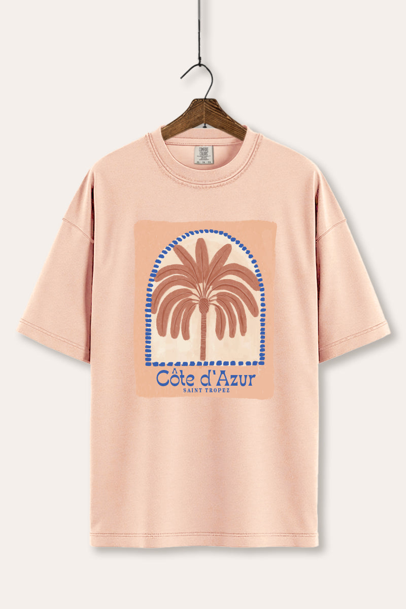Tropical Palm Graphic Tee Women's Comfort Fit