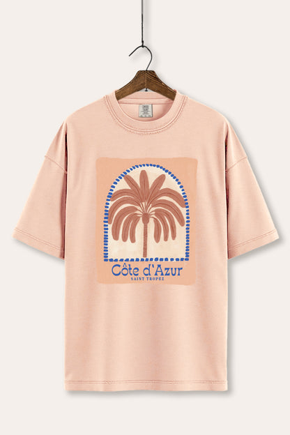 Tropical Palm Graphic Tee Women's Comfort Fit