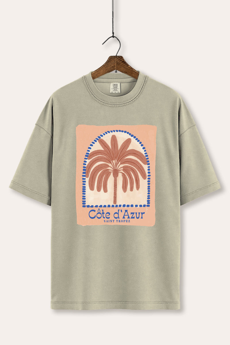 Tropical Palm Graphic Tee Women's Comfort Fit