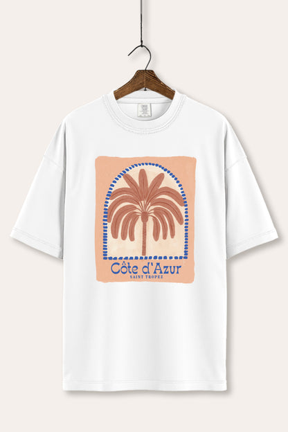 Tropical Palm Graphic Tee Women's Comfort Fit