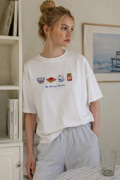 My Morning Routine Graphic Tee Women's Comfort Fit