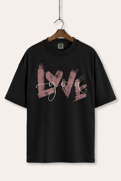 Love You Heart Graphic Women's Comfort Tee