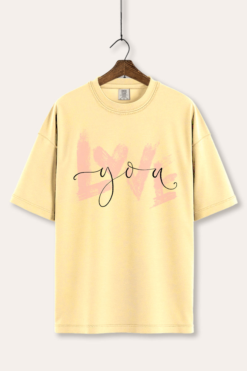 Love You Heart Graphic Women's Comfort Tee