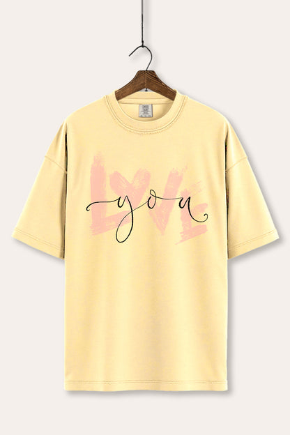 Love You Heart Graphic Women's Comfort Tee