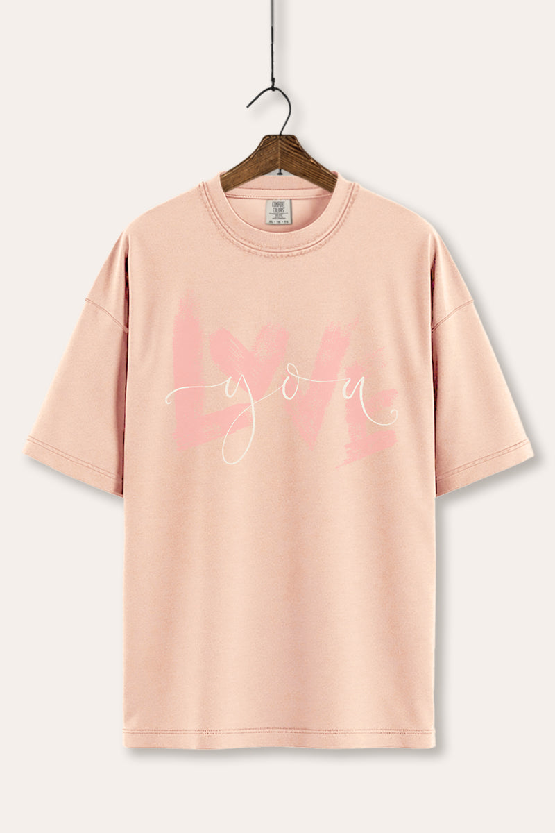 Love You Heart Graphic Women's Comfort Tee