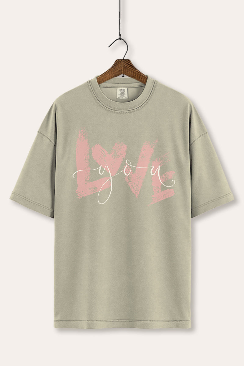 Love You Heart Graphic Women's Comfort Tee