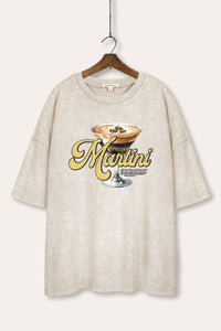 espresso martini graphic mineral wash oversized tee