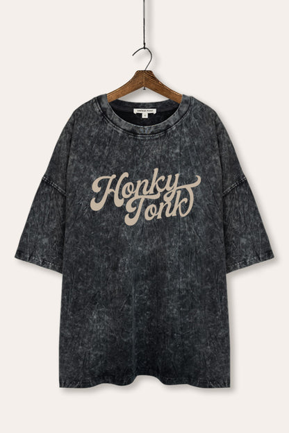 Honky Tonk Graphic Mineral Wash Oversized Tee