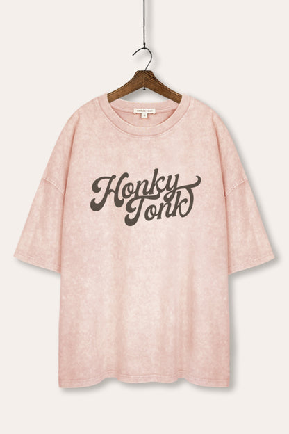 Honky Tonk Graphic Mineral Wash Oversized Tee