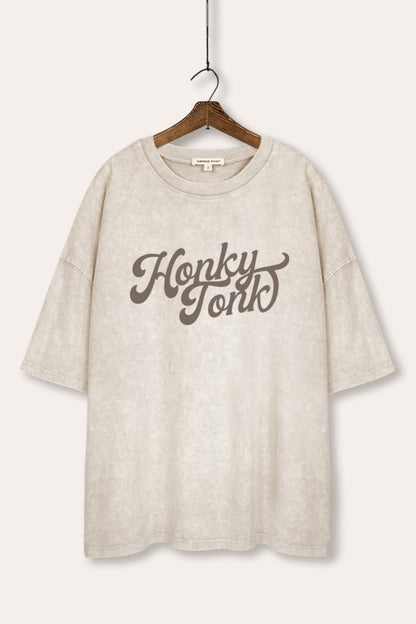 Honky Tonk Graphic Mineral Wash Oversized Tee