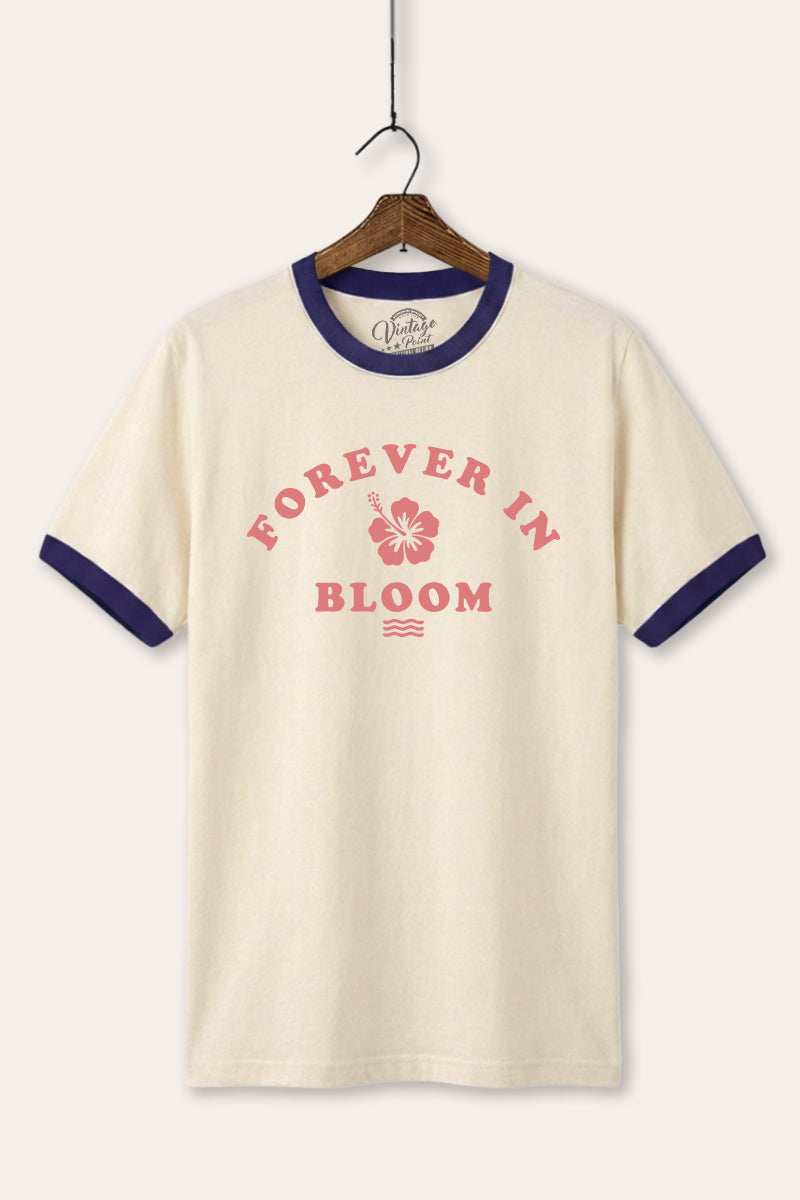 Forever In Bloom Graphic Ringer Tee