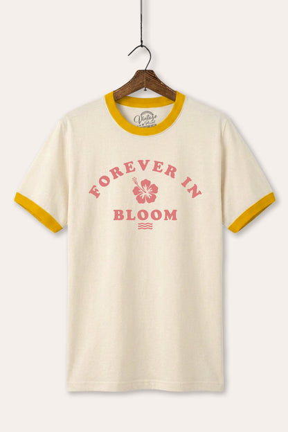 Forever In Bloom Graphic Ringer Tee