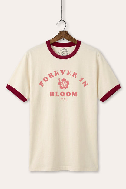 Forever In Bloom Graphic Ringer Tee