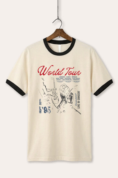 Rock World Tour Graphic Ringer Tee