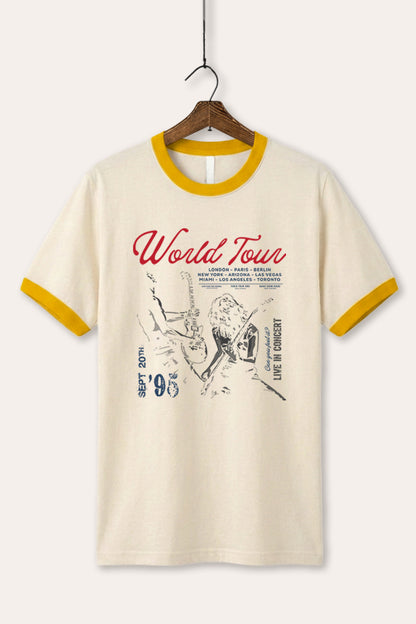 Rock World Tour Graphic Ringer Tee