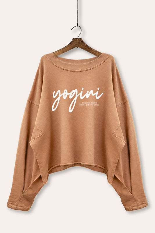 Yogini Wellness Graphic Cropped Sweatshirt