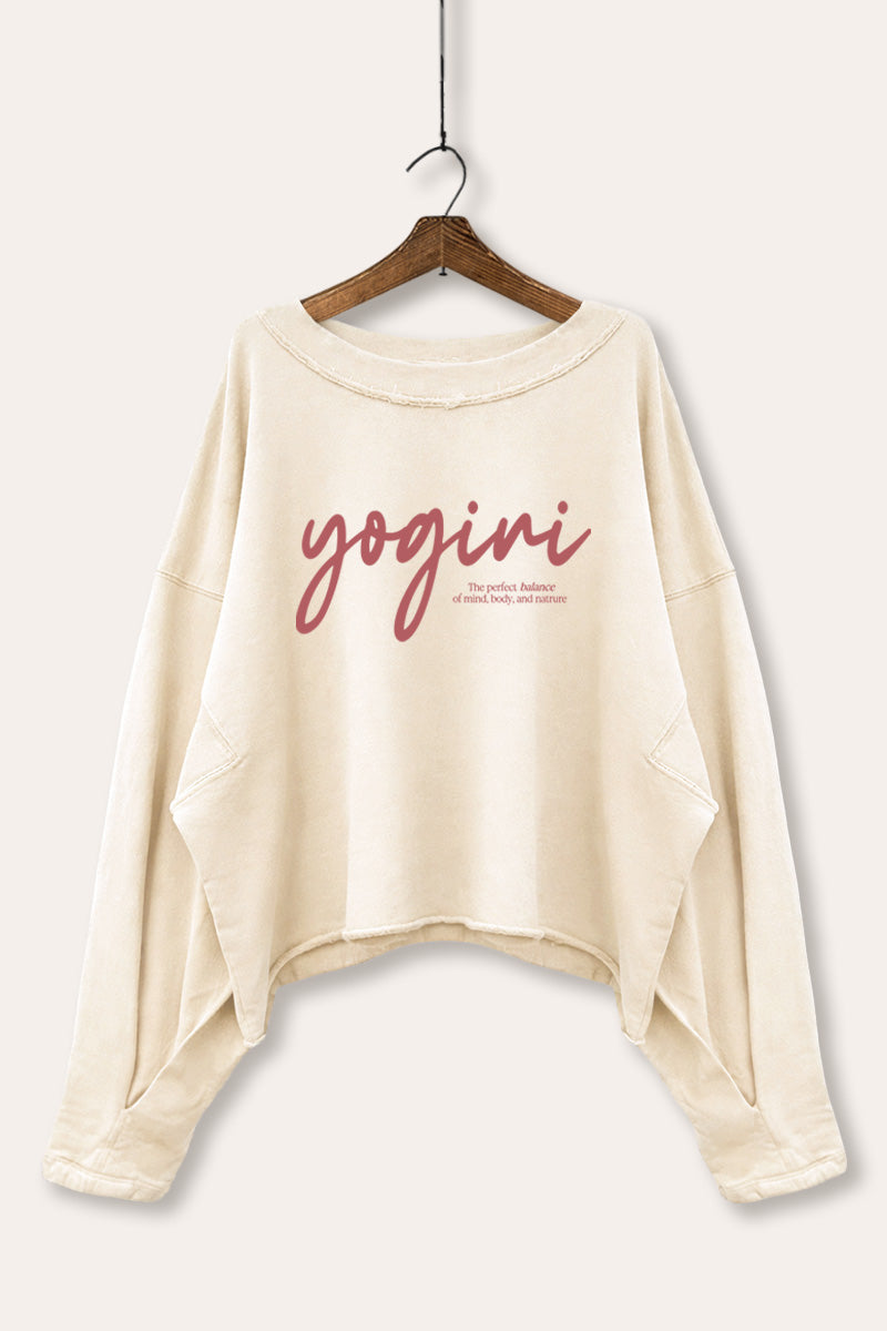 Yogini Wellness Graphic Cropped Sweatshirt