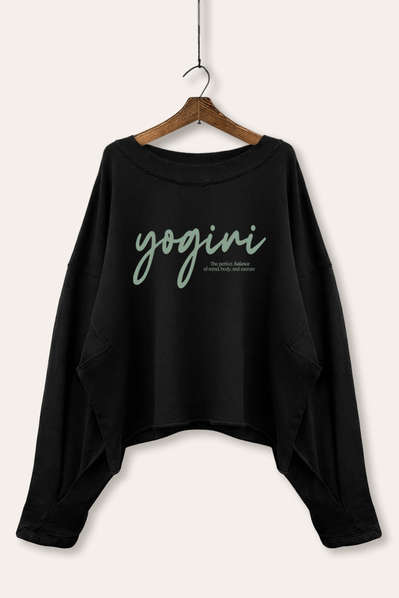 Yogini Wellness Graphic Cropped Sweatshirt