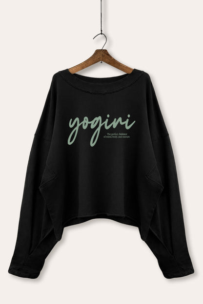 Yogini Wellness Graphic Cropped Sweatshirt