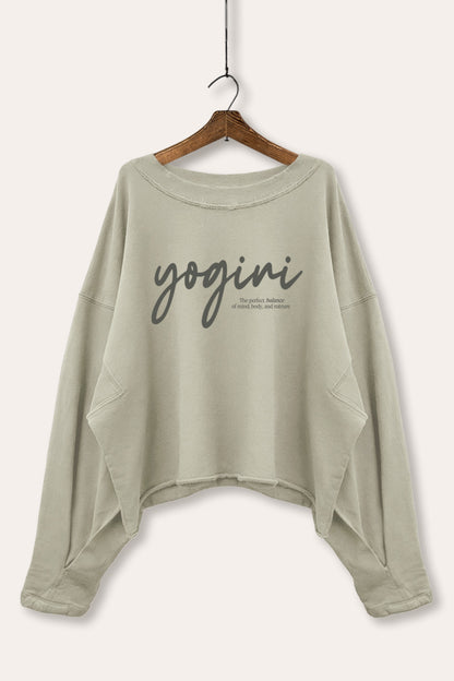 Yogini Wellness Graphic Cropped Sweatshirt