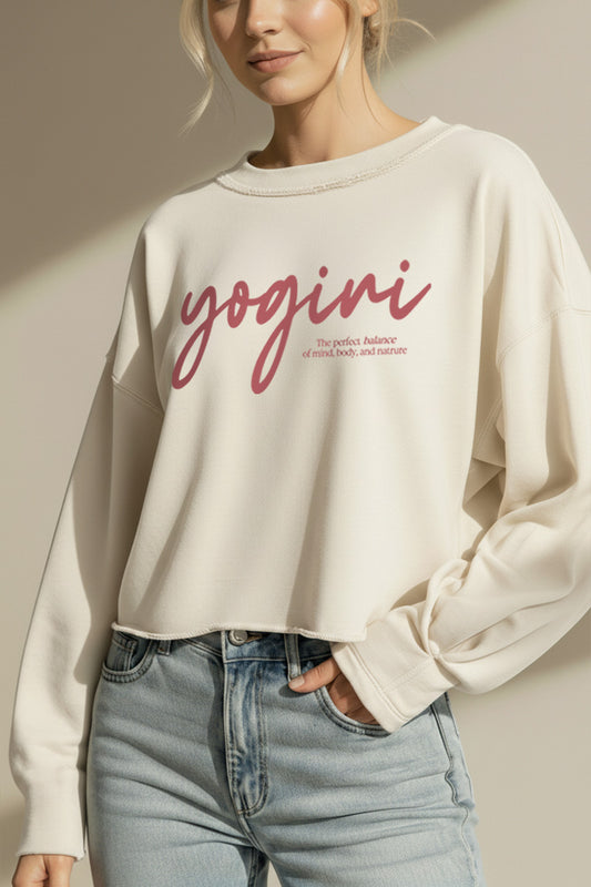 Yogini Wellness Graphic Cropped Sweatshirt