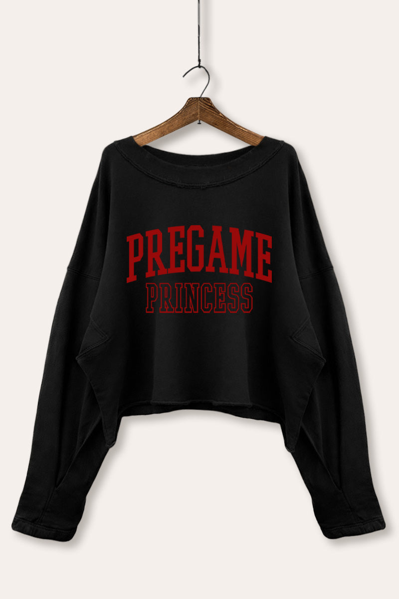 Pregame Princess Graphic Cropped Sweatshirt