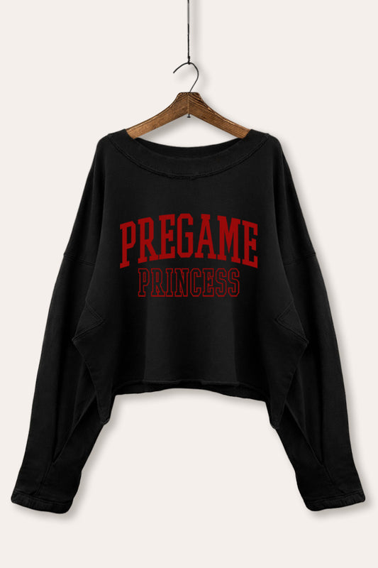 Pregame Princess Graphic Cropped Sweatshirt