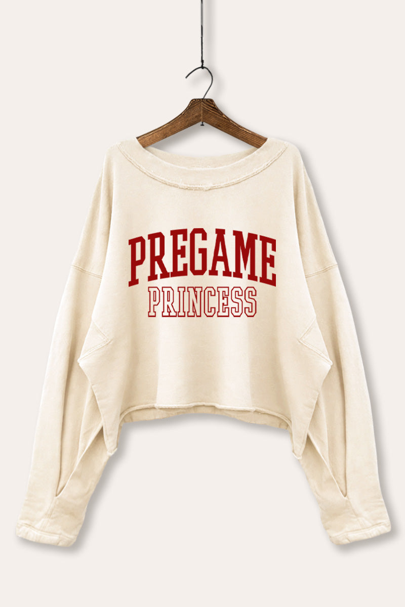 Pregame Princess Graphic Cropped Sweatshirt