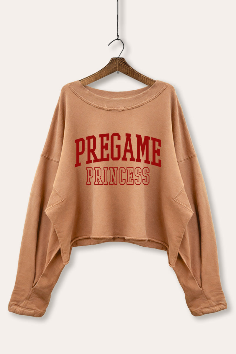 Pregame Princess Graphic Cropped Sweatshirt