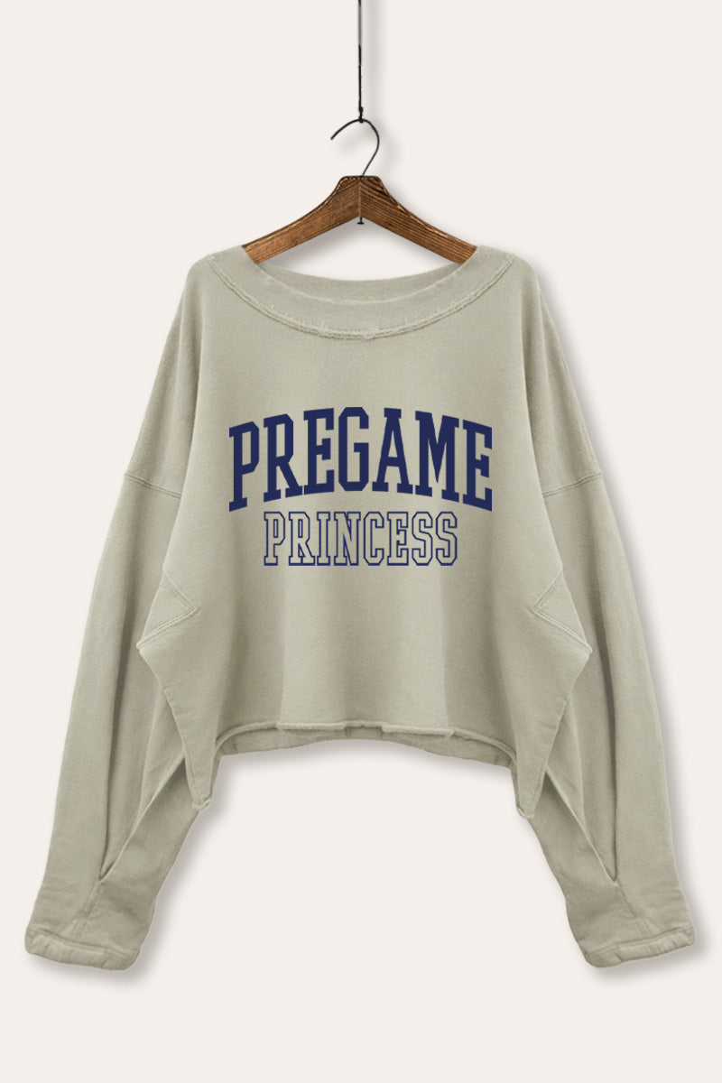 Pregame Princess Graphic Cropped Sweatshirt