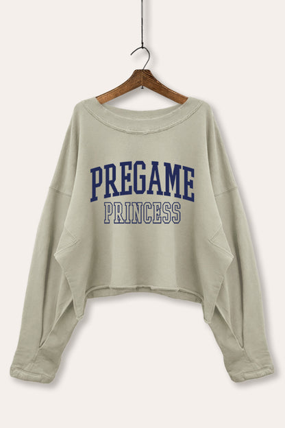 Pregame Princess Graphic Cropped Sweatshirt