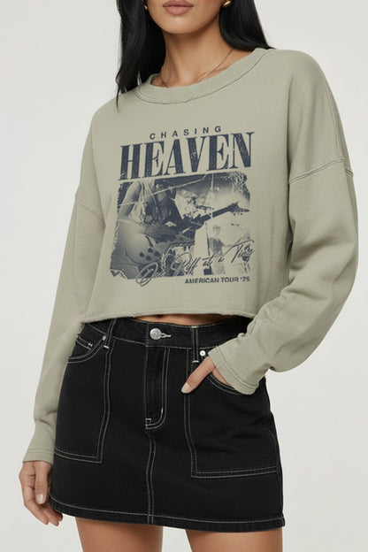Rock American Tour Cropped Sweatshirt