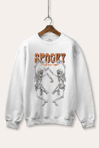 dancing skeletons graphic fleece sweatshirt
