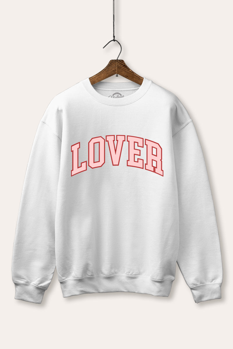 Lover Collegiate Graphic Fleece Sweatshirt