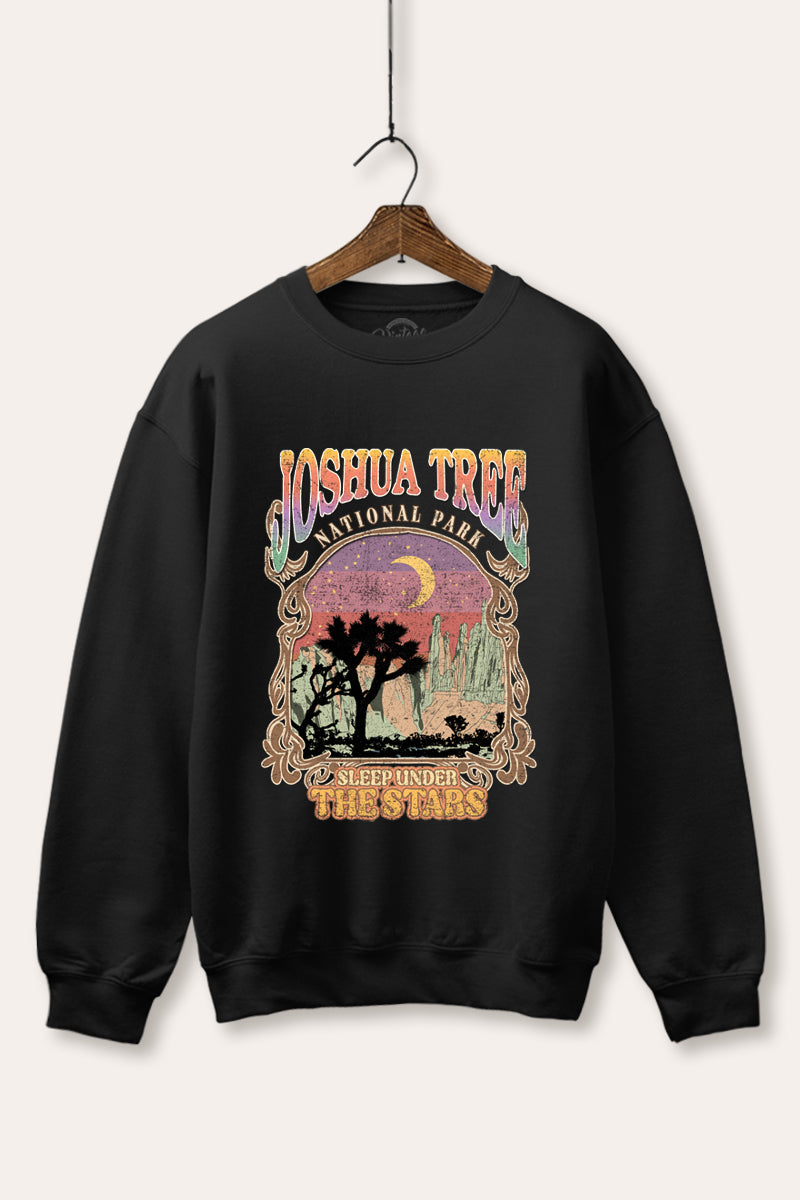 joshua tree theme fleece graphic sweatshirt