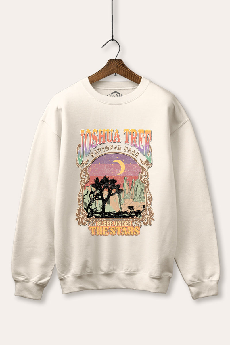 joshua tree theme fleece graphic sweatshirt