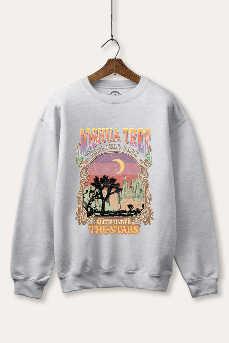 joshua tree theme fleece graphic sweatshirt