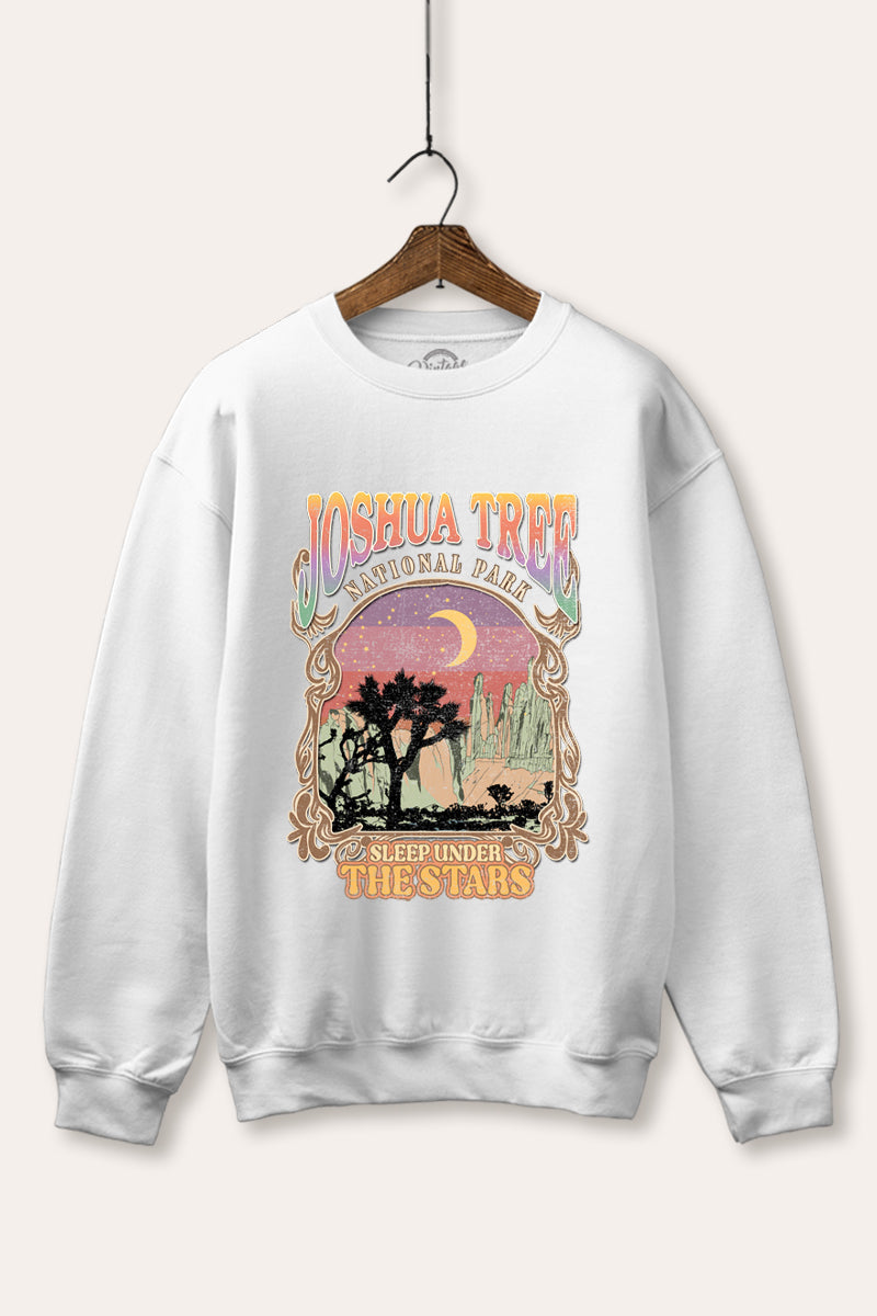 joshua tree theme fleece graphic sweatshirt