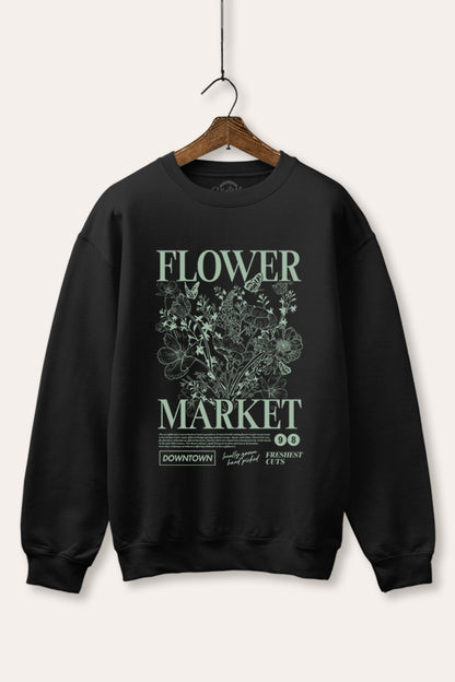 Flower Market Graphic Fleece Sweatshirt