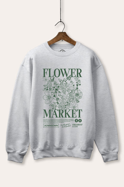 Flower Market Graphic Fleece Sweatshirt