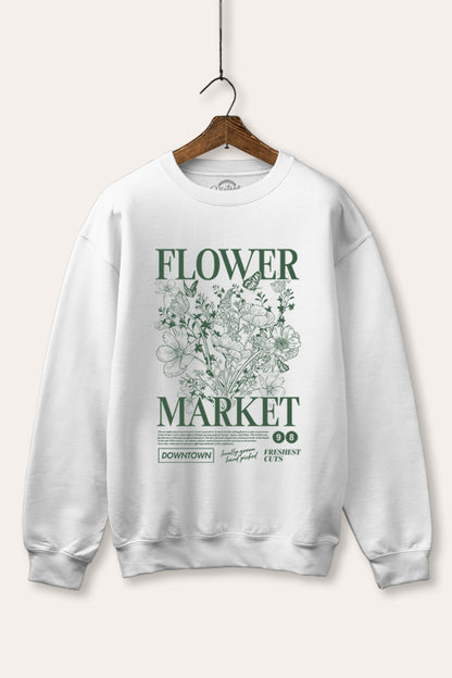 Flower Market Graphic Fleece Sweatshirt