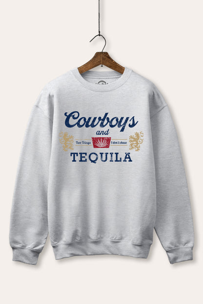 Cowboys & Tequila Western Graphic Fleece Sweatshirt