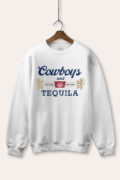 Cowboys & Tequila Western Graphic Fleece Sweatshirt