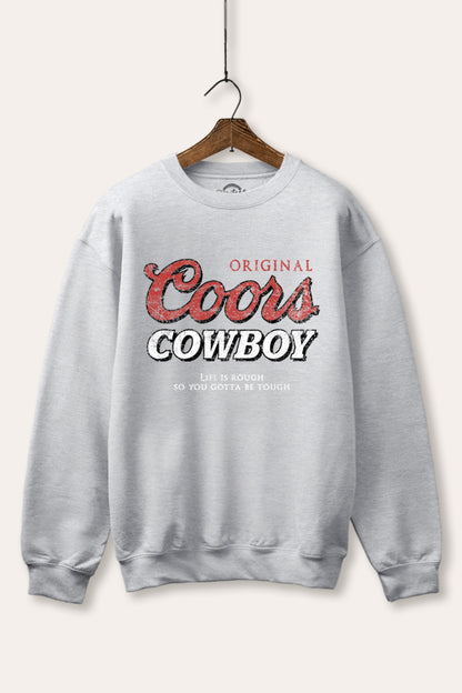 Coors Cowboy Western Graphic Fleece Sweatshirt