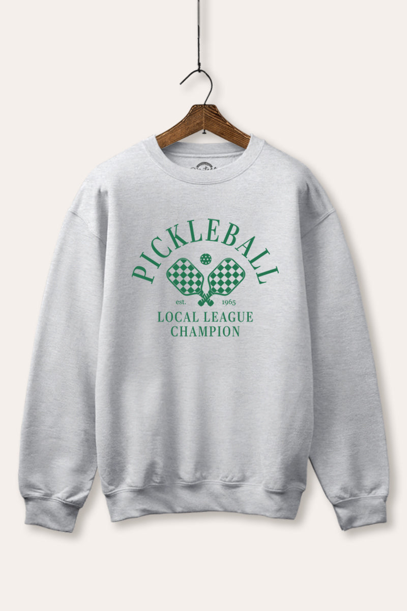 "pickleball champion" fleece graphic sweatshirt