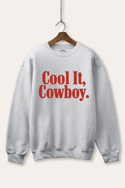 Cool It Cowboy Western Graphic Fleece Sweatshirt